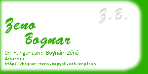 zeno bognar business card