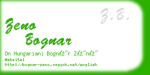 zeno bognar business card